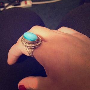 Vintage silver turquoise ring